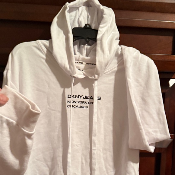 DKNY White Hooded Sweater - Picture 2 of 5